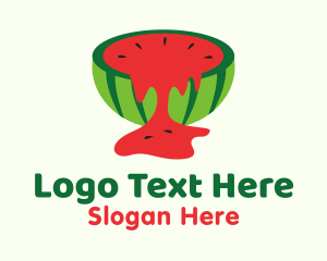 Watermelon Slice Juice Logo