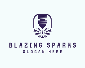 Ironwork Laser Spark logo design