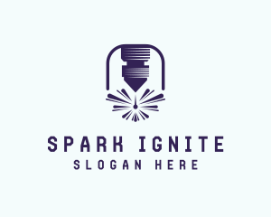 Ironwork Laser Spark logo design