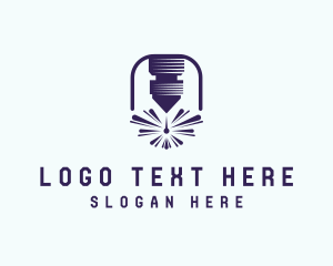 Laser - Ironwork Laser Spark logo design