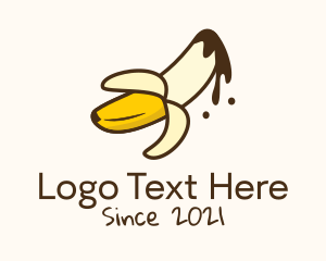 Fruit Shake - Chocolate Banana Peel logo design