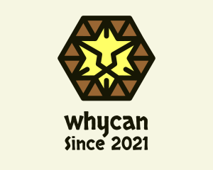 Cultural - Hexagon Tribal Lion logo design