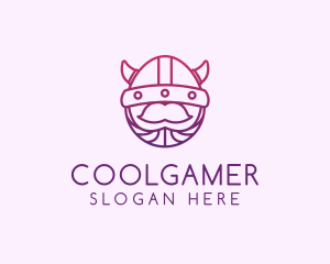 Game Stream - Viking Helmet Horn logo design