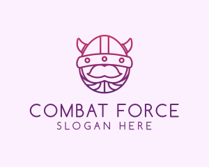 Game Clan - Viking Helmet Horn logo design