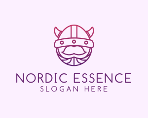 Viking Helmet Horn logo design