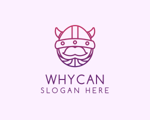 Online Game - Viking Helmet Horn logo design