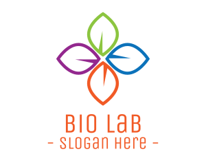 Biology - Colorful Floral Leaves logo design