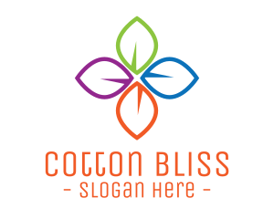 Colorful Floral Leaves logo design