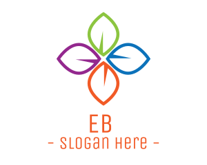 Colorful Floral Leaves logo design