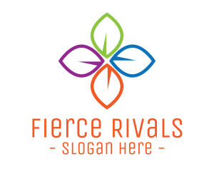 Colorful Floral Leaves logo design