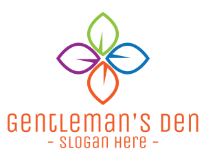 Colorful Floral Leaves logo design