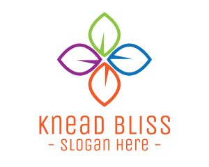 Colorful Floral Leaves logo design