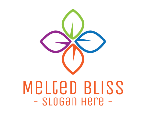 Colorful Floral Leaves logo design