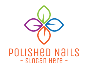 Colorful Floral Leaves logo design