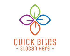 Colorful Floral Leaves logo design