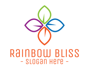 Colorful Floral Leaves logo design