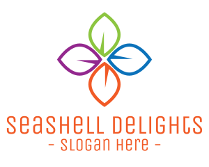 Colorful Floral Leaves logo design