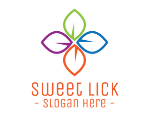 Colorful Floral Leaves logo design