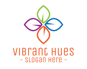 Color - Colorful Floral Leaves logo design