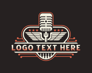 Record Label - Microphone Recording Studio logo design