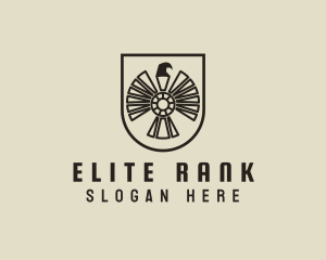 Rank - Eagle Diamond Crest logo design