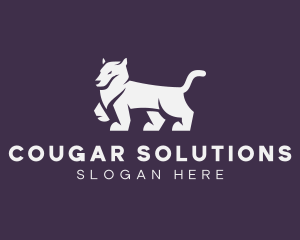 Cougar - Wild Cougar Animal logo design