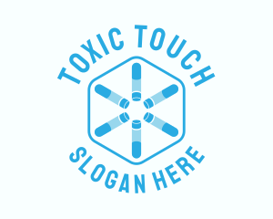 Toxic - Test Tube Centrifuge Hexagon logo design