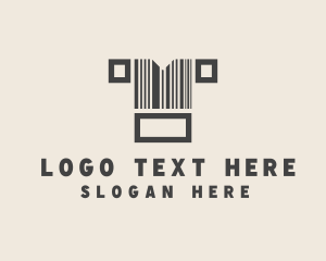 Laundromat - Tshirt Clothing Barcode logo design