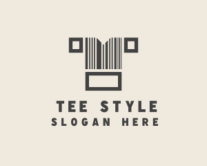 Tshirt Clothing Barcode logo design