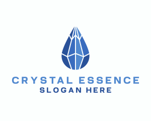 Crystal Jewelry Droplet logo design