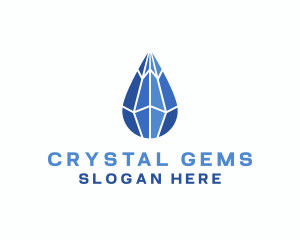 Crystal Jewelry Droplet logo design