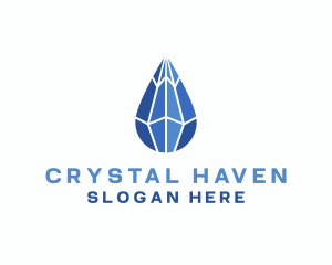 Crystal Jewelry Droplet logo design