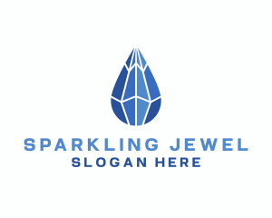 Crystal Jewelry Droplet logo design