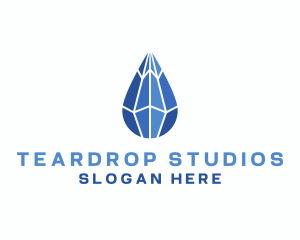 Teardrop - Crystal Jewelry Droplet logo design