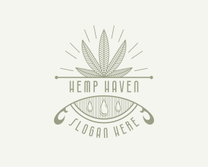 Weed Marijuana CBD logo design