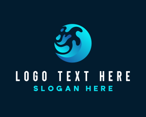 Waterpark - Water Ocean Wave logo design