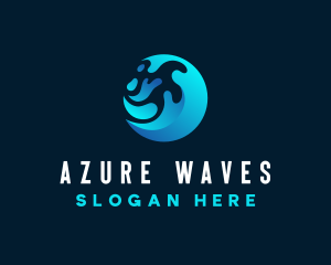 Water Ocean Wave logo design