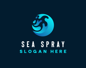 Water Ocean Wave logo design