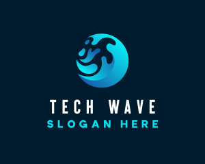 Water Ocean Wave logo design