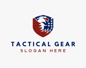 Patriotic - American Eagle Shield logo design