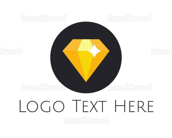 Shiny Yellow Diamond Logo