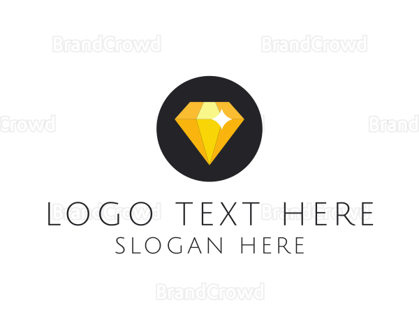 Shiny Yellow Diamond Logo