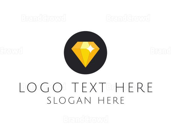 Shiny Yellow Diamond Logo