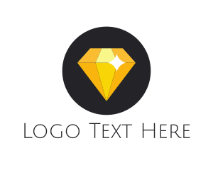 Shiny Yellow Diamond Logo