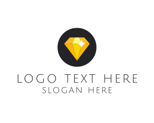 Gold Diamond - Shiny Yellow Diamond logo design