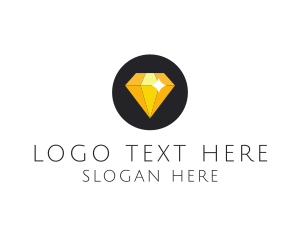 Shiny Yellow Diamond Logo