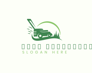 Gardening Lawn Mower Logo