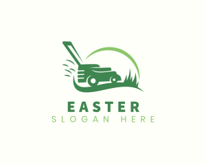 Gardening Lawn Mower Logo