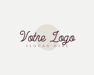 Vlogger - Cosmetics Cursive Wordmark logo design