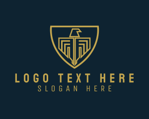 Insurance - Modern Eagle Shield Crest logo design